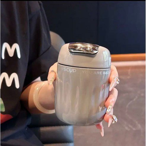 BLACK 220ml Insulated Coffee Sipper – Cute Compact Travel Mug with Flip Lid (Multi-Color)
