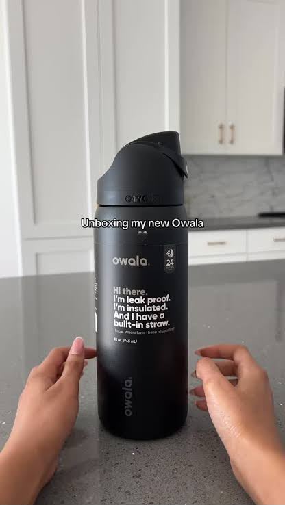 32oz Owala Stainless Steel Water Bottle – Leakproof Insulated Sports Bottle