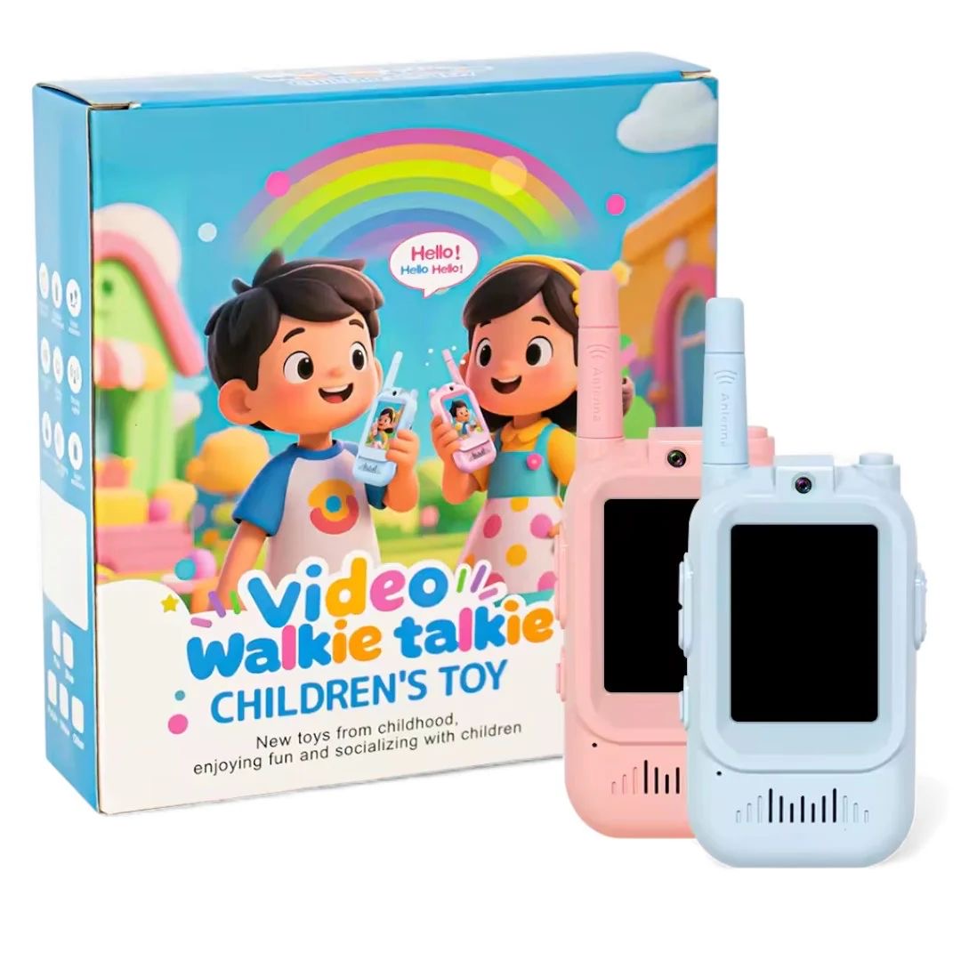 Kids Video Calling Walkie Talkie Toy – Pink & Blue | Rechargeable Two-Way Video Talkie