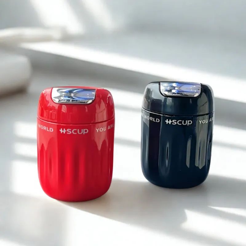 BLACK 220ml Insulated Coffee Sipper – Cute Compact Travel Mug with Flip Lid (Multi-Color)