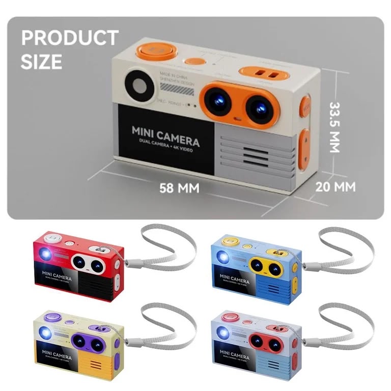 G9 Mini Dual Camera 4K Digital Camera (Random Assorted Colors)