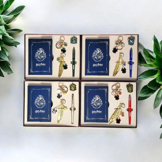 Harry Potter Premium Diary Gift Set | Journal, Pen, Bookmark, Keychain & House Badge [ 1 set ]
