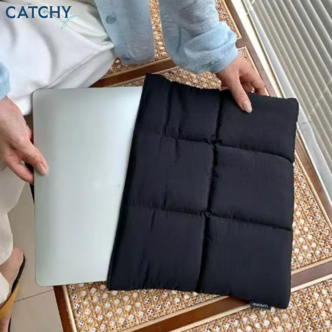 Pink CloudShield Puffer Laptop Sleeve