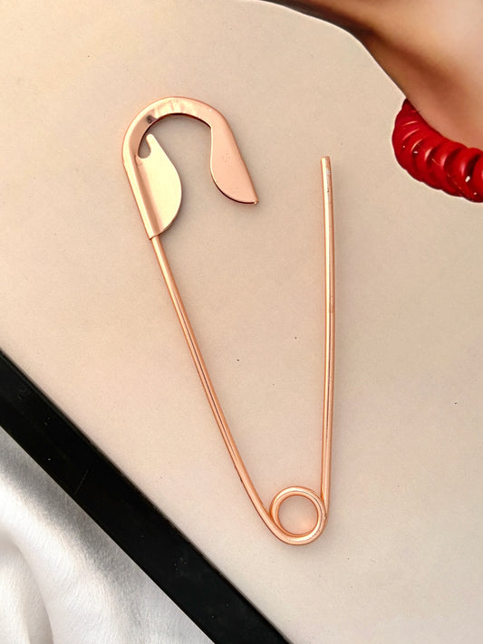 Rose Gold Safety Pin Hair Clip – Elegant Bun & Updo Hair Accessory