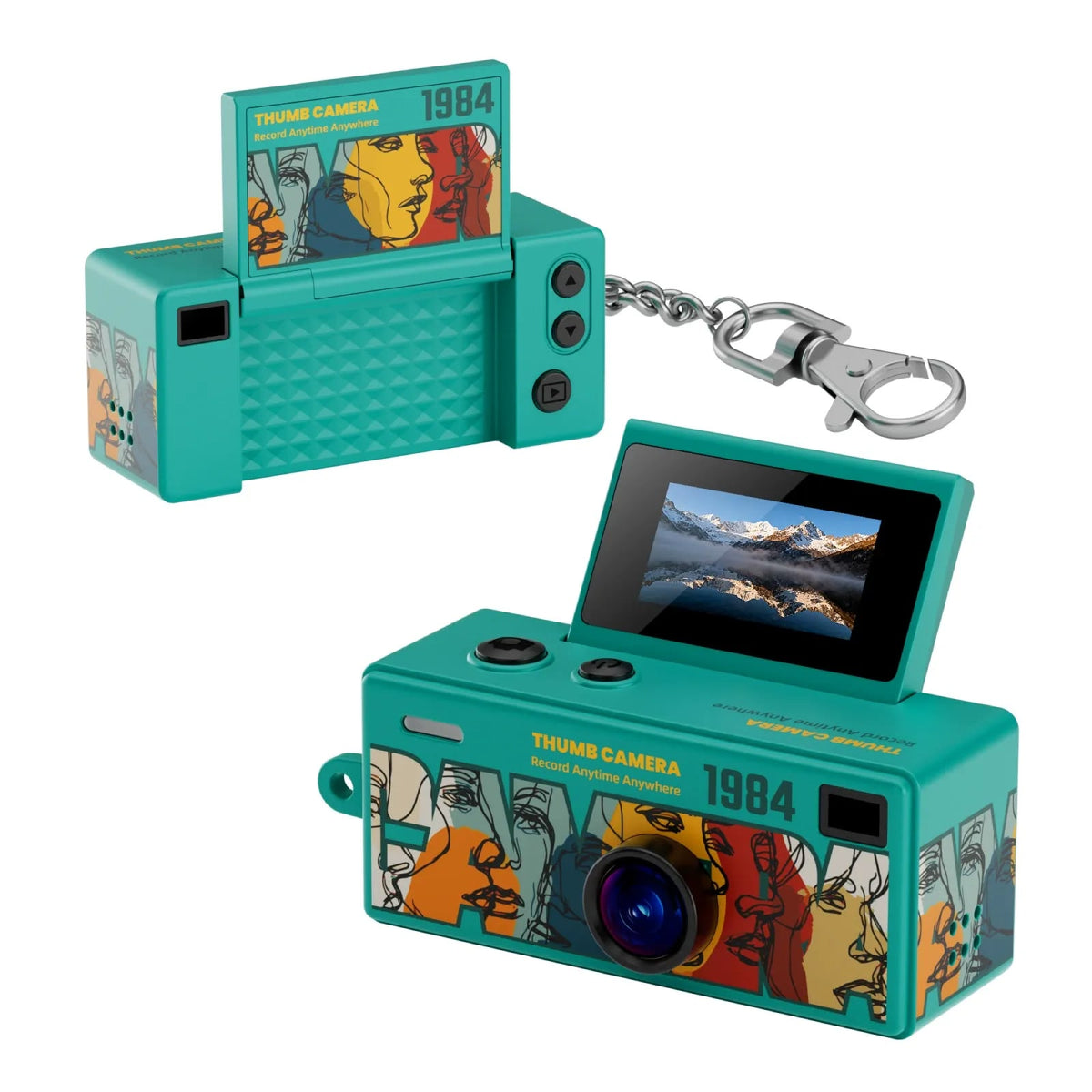 Thumb Flip Mini Camera – Retro Digital Camera with Flip Screen | Random Assorted Colours