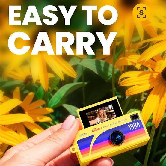 Thumb Flip Mini Camera – Retro Digital Camera with Flip Screen | Random Assorted Colours