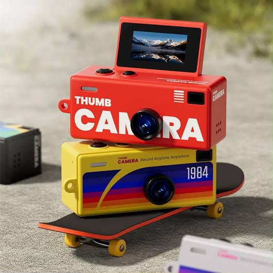 Thumb Flip Mini Camera – Retro Digital Camera with Flip Screen | Random Assorted Colours