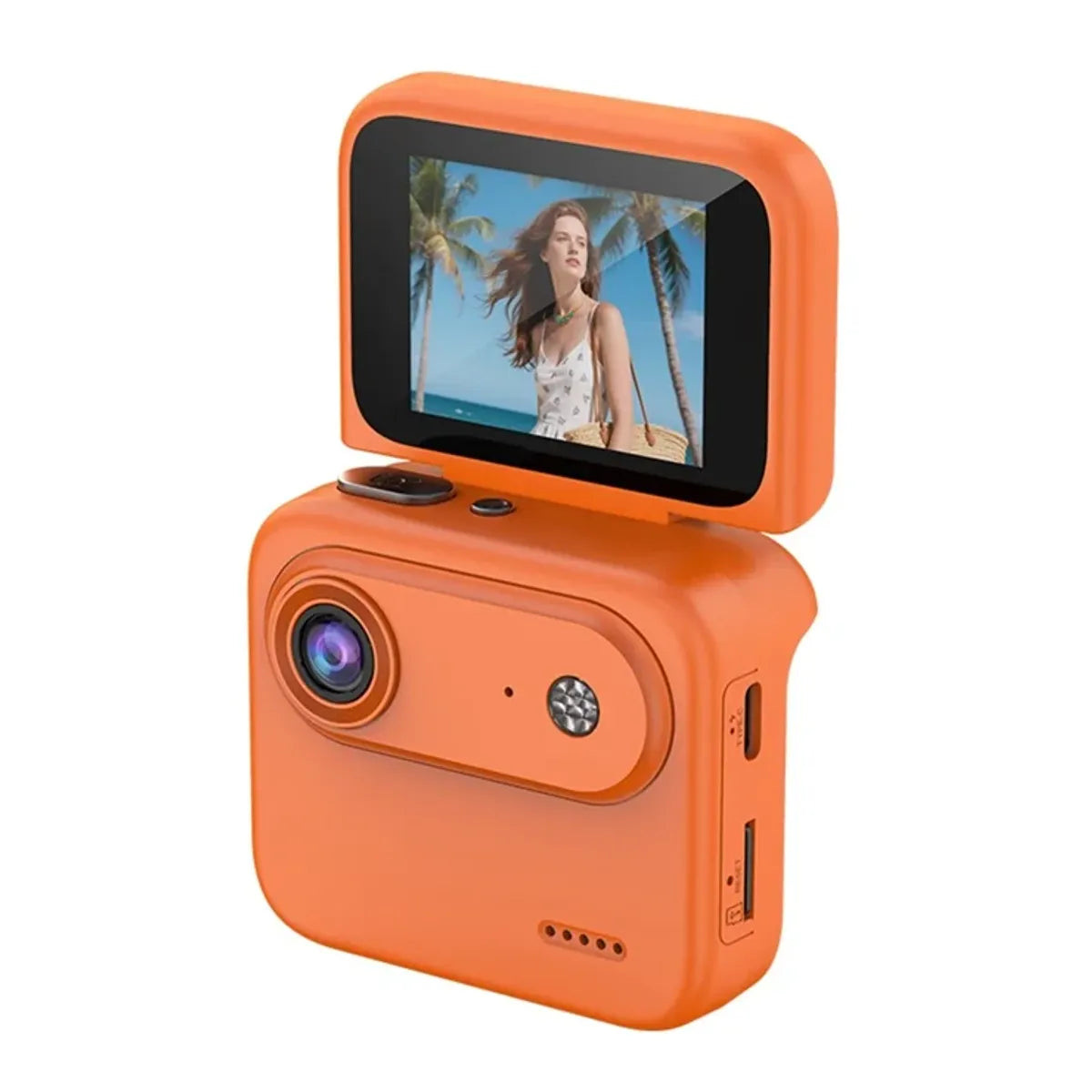 VlogCam Mini Flip-Screen Action Camera with 8gm memory card